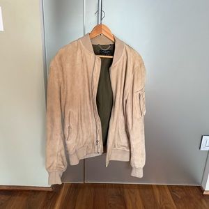 Rag & Bine Suede Bomber Jacket